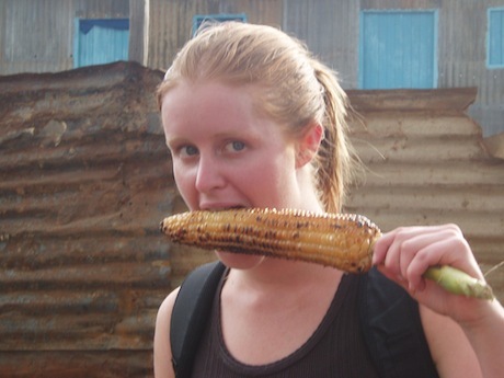 Eating the local food 